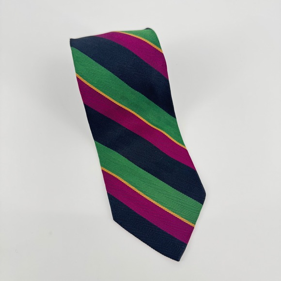 Vintage Polo Ralph Lauren Silk Tie Made in USA Striped Regimental Nordstrom - Picture 1 of 4